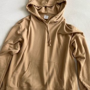 Aritzia TNA Tan Airy Fleece Boyfriend Hoodie Size XS